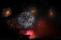 Independence Day Fourth of July fireworks over Lake Royalty Free Stock Photo