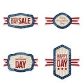 Independence Day greeting Banners Set Royalty Free Stock Photo