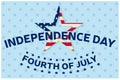 Independence day greeting card, flyer. Independence day poster. Patriotic banner for website template. Vector Royalty Free Stock Photo