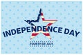 Independence day greeting card, flyer. Independence day poster. Patriotic banner for website template. Royalty Free Stock Photo