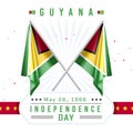 Independence Day of Guyana with Flag