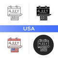 Independence day icon Royalty Free Stock Photo