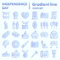 Independence Day icon set, 4th july symbols collection, vector sketches, logo illustrations, american holiday decor Royalty Free Stock Photo