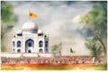Independence Day of India. Illustration in watercolor style. Generative AI. Royalty Free Stock Photo