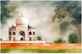 Independence Day of India. Illustration in watercolor style. Generative AI. Royalty Free Stock Photo