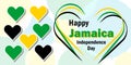 Independence Day of Jamaica is an annual holiday celebrated on August 6th. Vector poster, all elements are isolated