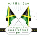 Independence Day of Jamaica with Flag