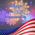 Independence Day July 4 congratulations background USA American tradition greeting card.