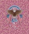 Independence Day July 4 congratulations background USA American tradition greeting card.