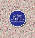 Independence Day July 4 congratulations background USA American tradition greeting card.