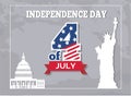 Independence Day 4 of July poster, American Statue