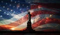 Independence day. Liberty enlightening the world Royalty Free Stock Photo