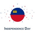 Independence day of Liechtenstein. Patriotic Banner. Vector illustration.