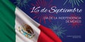 Independence Day of Mexico. Vector banner design template. Royalty Free Stock Photo