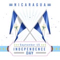 Independence Day of Nicaragua with Flag