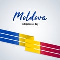 Independence Day of Republic of Moldova national flag`s stripes.