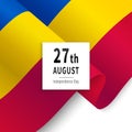 Independence Day of Republic of Moldova national flag.