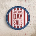 Independence Day Sale Sticker or circle Gift Card