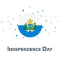 Independence day of San Marino. Patriotic Banner. Vector illustration. Royalty Free Stock Photo