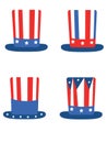 Independence day,set hats Royalty Free Stock Photo