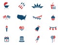 Independence day simply icons Royalty Free Stock Photo