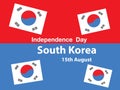 Independence day south korea vector