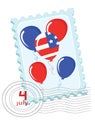 Independence Day, stamp Royalty Free Stock Photo