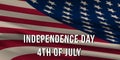 independence day 4th with background realistic american flag