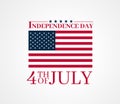 Independence Day, 4th of July design with united states of america flag. Vector illustration banner background isolated Royalty Free Stock Photo