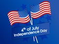 Independence Day 4th of July. Festive banner with stars and the us flag. Vector