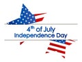 Independence Day 4th of July. Festive banner with stars and the us flag. Vector