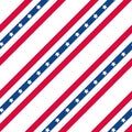 Independence Day, 4th of July seamless pattern, USA flag vector print, Stars and stripes, red, white and blue