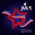 Independence day of 4th july. Vector illustration.