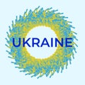 Independence day Ukraine. Ukrainian wreath. Support Ukraine. Ukrainian text illustration. Vector for banner, background