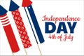 Independence Day in United States of America, USA. 4th of July. Holiday concept. Template for background, banner, card Royalty Free Stock Photo