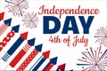 Independence Day in United States of America, USA. 4th of July. Holiday concept. Template for background, banner, card Royalty Free Stock Photo