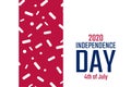 Independence Day in The United States of America, USA. 4th of July. Holiday concept. Template for background, banner Royalty Free Stock Photo