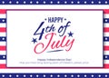 Independence Day USA greeting card or banner template Royalty Free Stock Photo