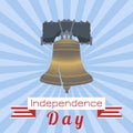 Independence Day of the USA. Liberty Bell. Tape, event name