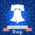 Independence Day of the USA. Liberty Bell. Tape, event name