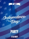 Independence Day USA poster. Fourth of July holiday event banner. 4th of July holiday