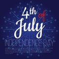 Independence day of the USA, 4th of July.Poster, Banner, Flyer,Greeting card, Backtound.Vector design. Royalty Free Stock Photo