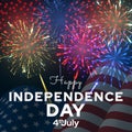 Independence day vector banner template. American national holiday