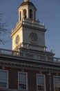 Independence Hall clock tower in Philadelphia Royalty Free Stock Photo