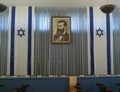 Independence Hall in Tel Aviv, Herzl portrait