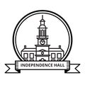 independence hall. Vector illustration decorative design