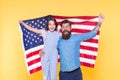 Independence is happiness. Patriotic family cheerful and friendly. Independence day holiday. How do americans celebrate Royalty Free Stock Photo