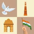 independence india four icons