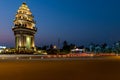 Independence Monument Phnom Penh, Cambodia Jan 2016. Royalty Free Stock Photo