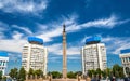 Independence Monument on Republic Square of Almaty - Kazakhstan Royalty Free Stock Photo